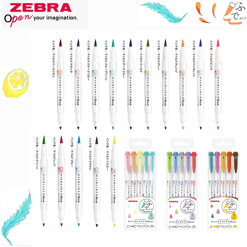 Zebra Pen Mildliner - ZEBRA Dual-tip Highlighter Color Handbook Pen