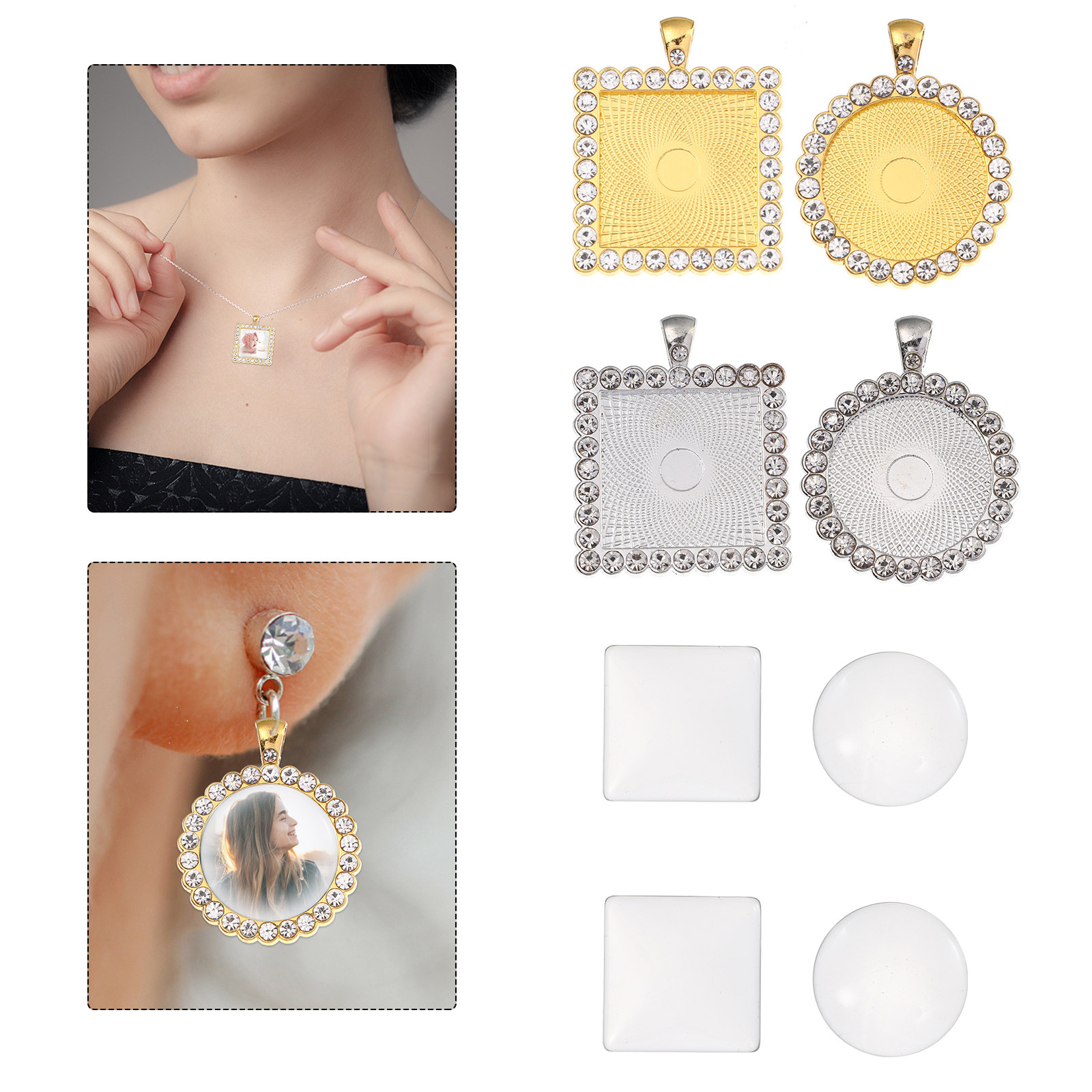 40Pcs Alloy Earring Setting Tr - Resin Crafts Diy ulasan dan harga