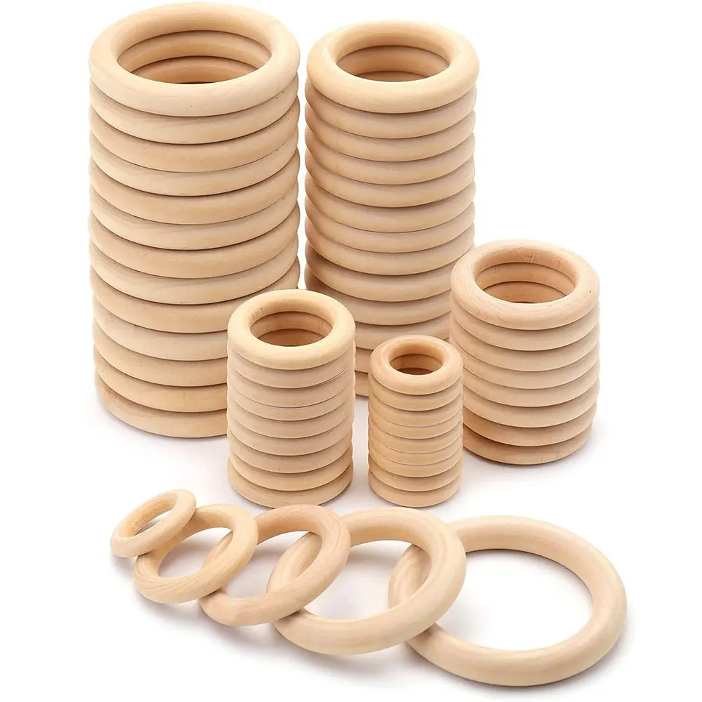 Unfinished Solid Wooden Rings  - Wood Ring Blank ulasan dan harga