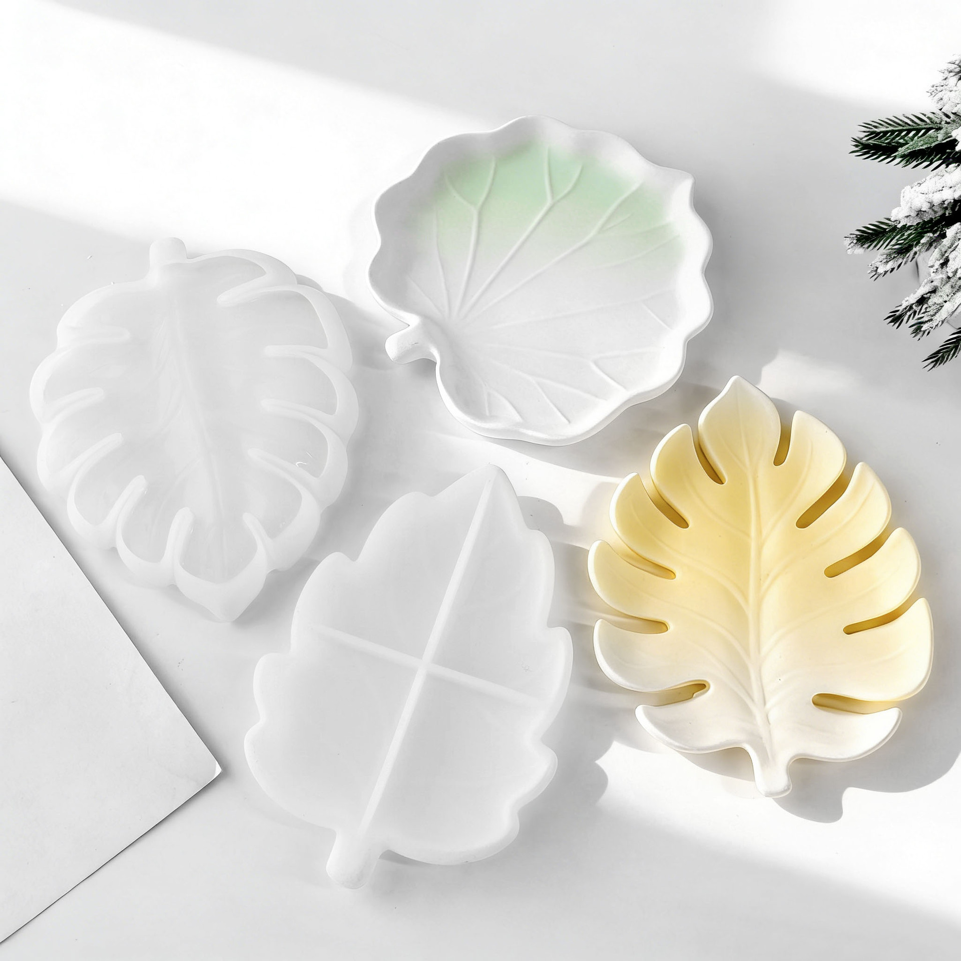 DIY Gypsum Form Leaf Coaster S - Serving Tray Mold ulasan dan harga