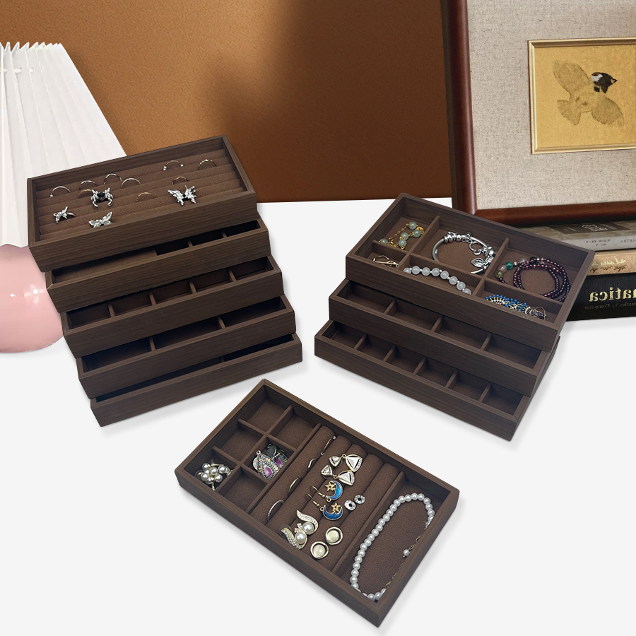 1 Pc, Walnut Wood Pattern Jewe - Wood Ring Blank ulasan dan harga