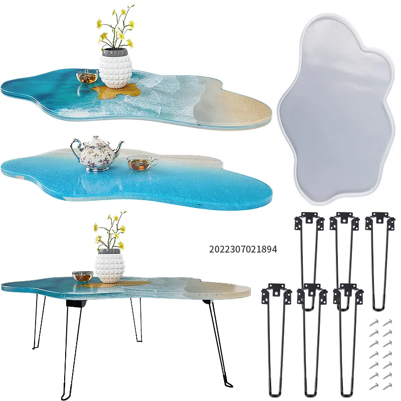 Large 61cm Irregular tray epox - Resin Ocean Wave Mold ulasan dan harga
